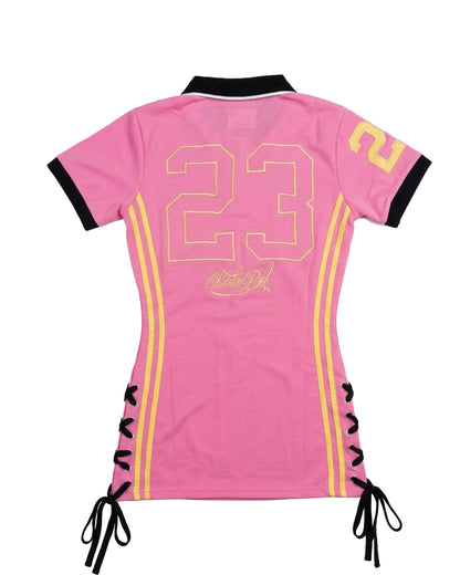 BOLAPSD PINK LEAGUE POLO DRESS