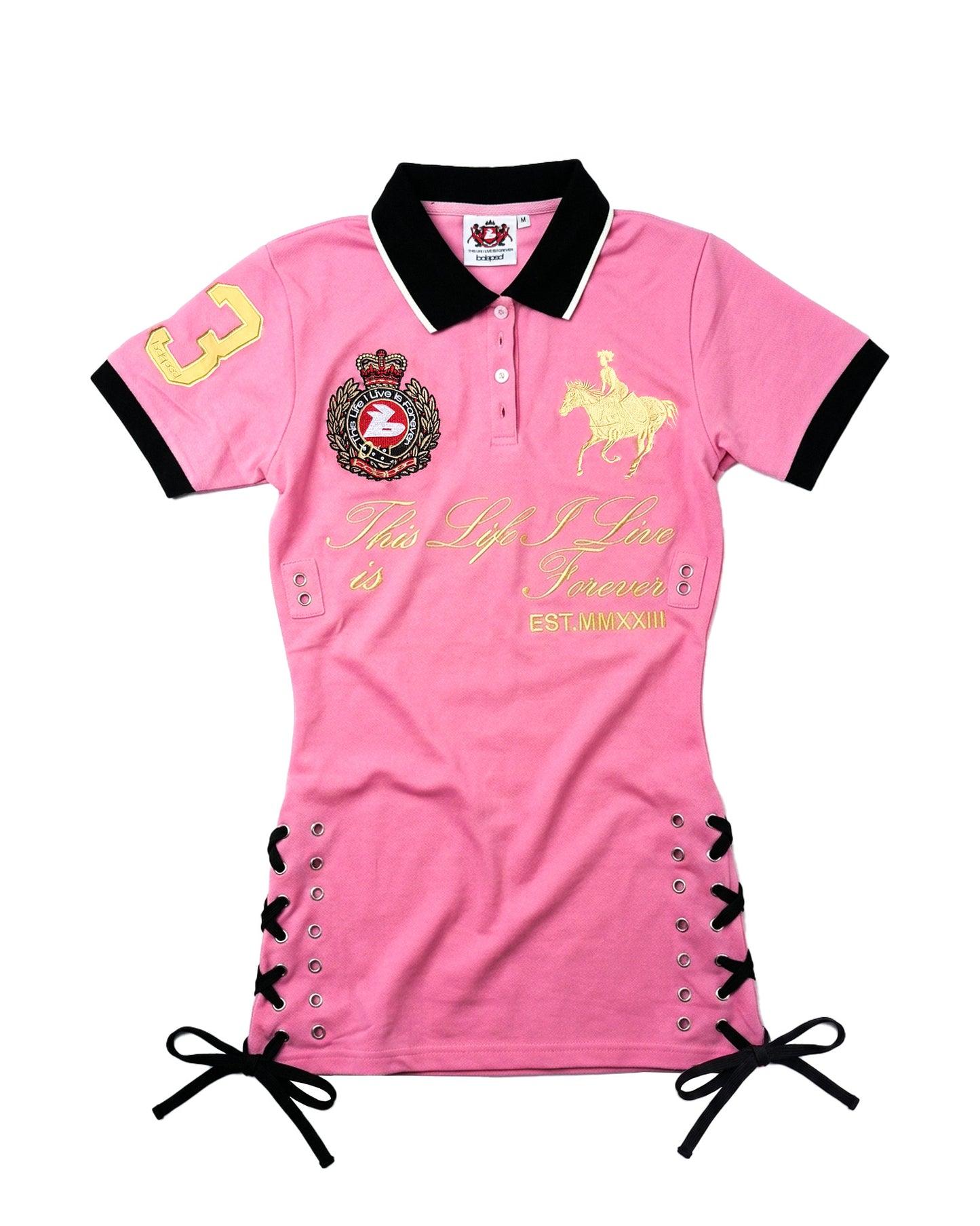 BOLAPSD PINK LEAGUE POLO DRESS