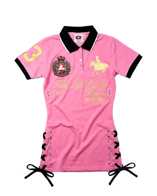 BOLAPSD PINK LEAGUE POLO DRESS
